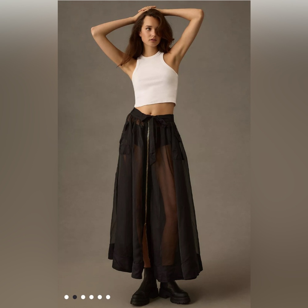 Anthropologie Black Maxi Skirt